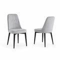 Set di 2 sedie in velluto con gambe in metallo
