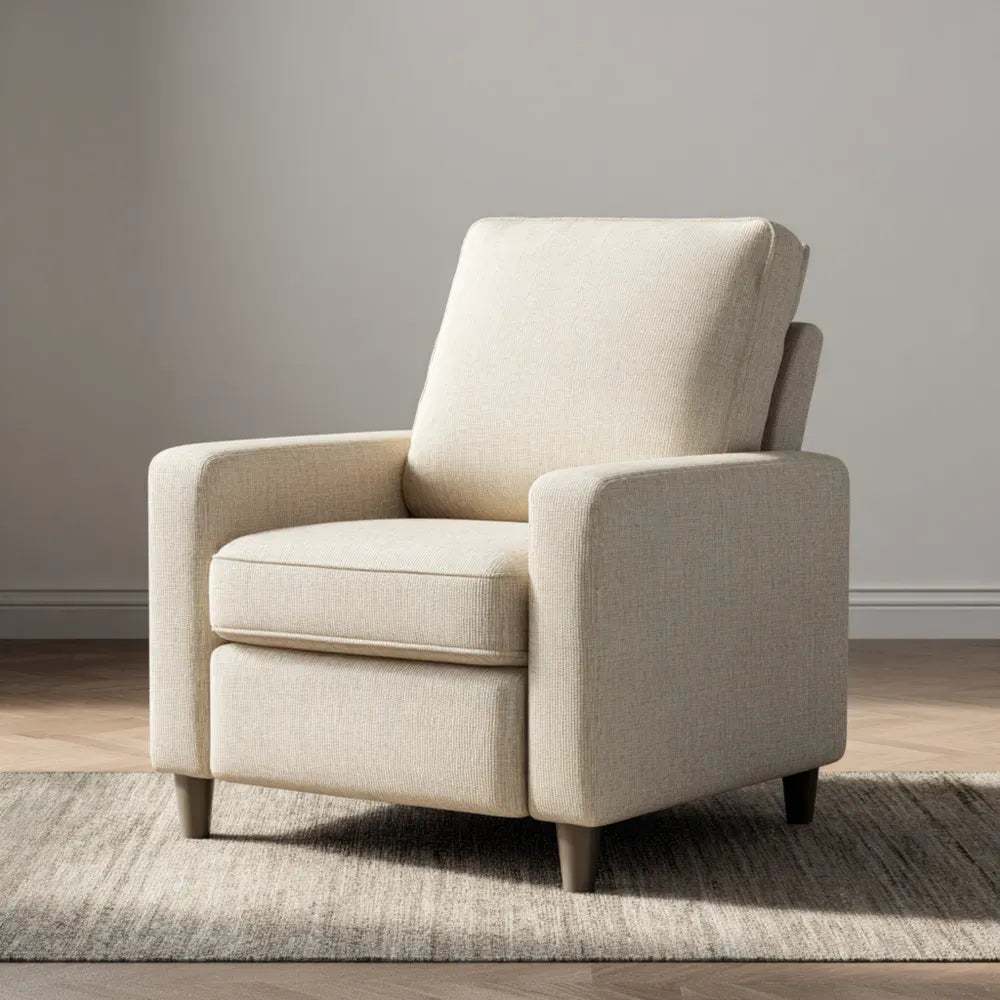 Armchair Fabric Upholstered 80x90x85 cm - Beige - Modern Design