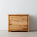 Chest of Drawers Solid Wood 90x45x75 cm - Natural Finish - Rustic Style