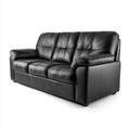 Leather Sofa Set 220x90x95 cm - Black - Modern Design