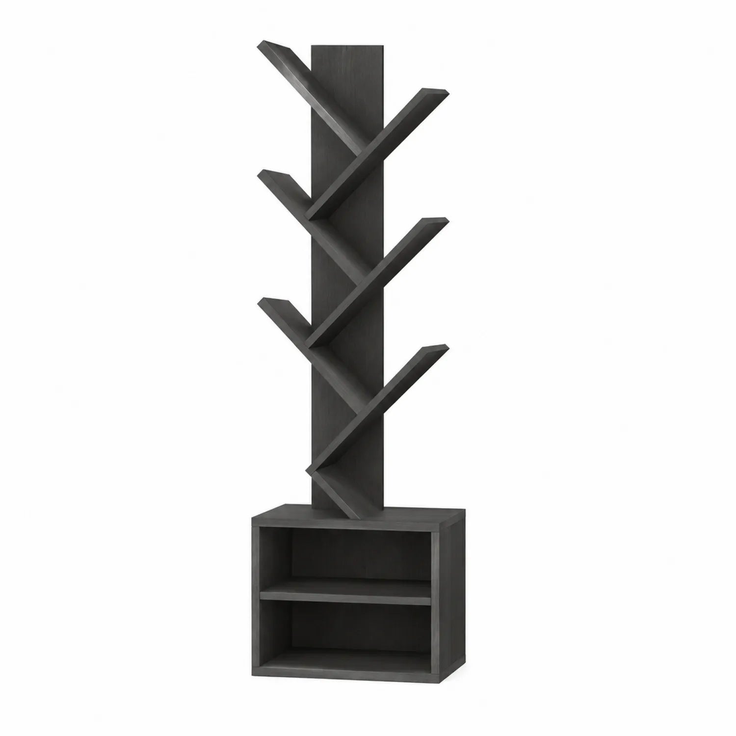 Scaffale ad albero in Legno MDF Grigio 180x60x25 cm