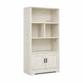 Libreria con Armadietto in Legno Bianco