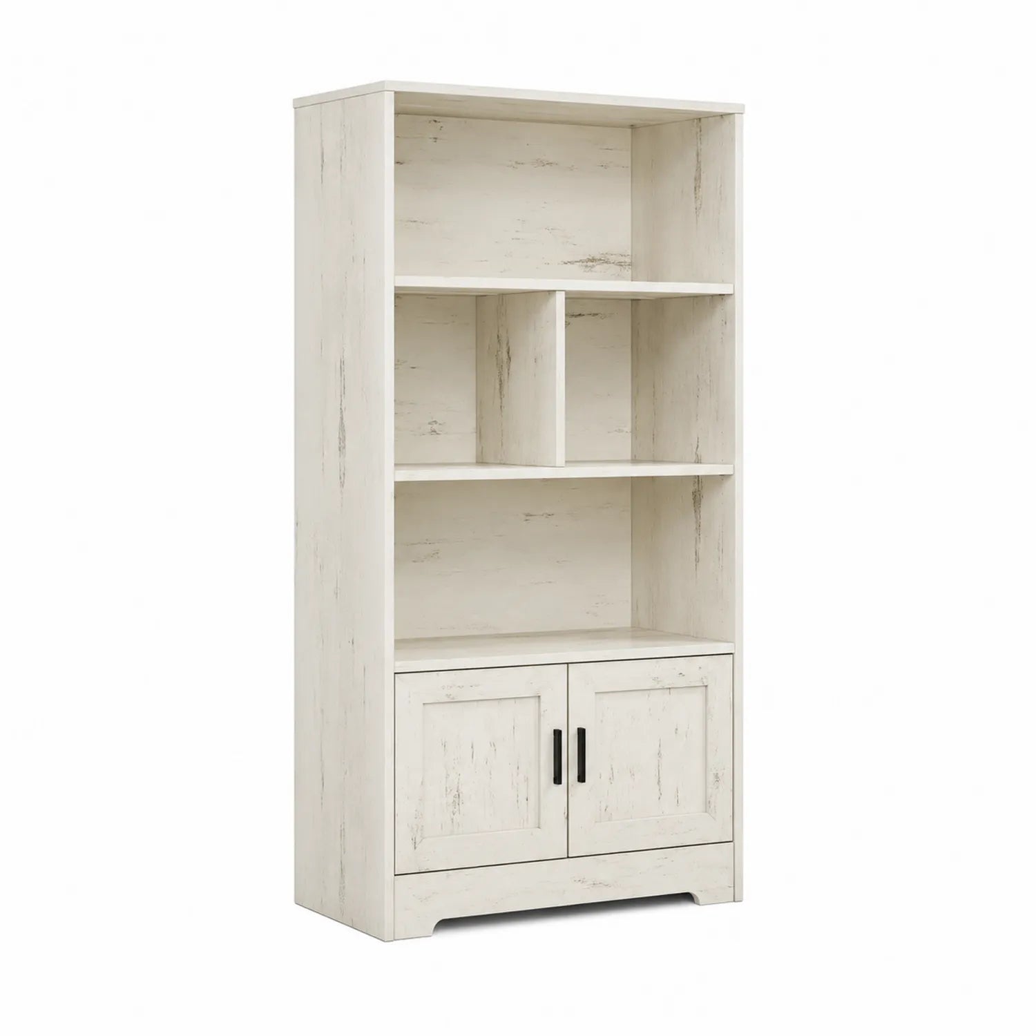 Libreria con Armadietto in Legno Bianco