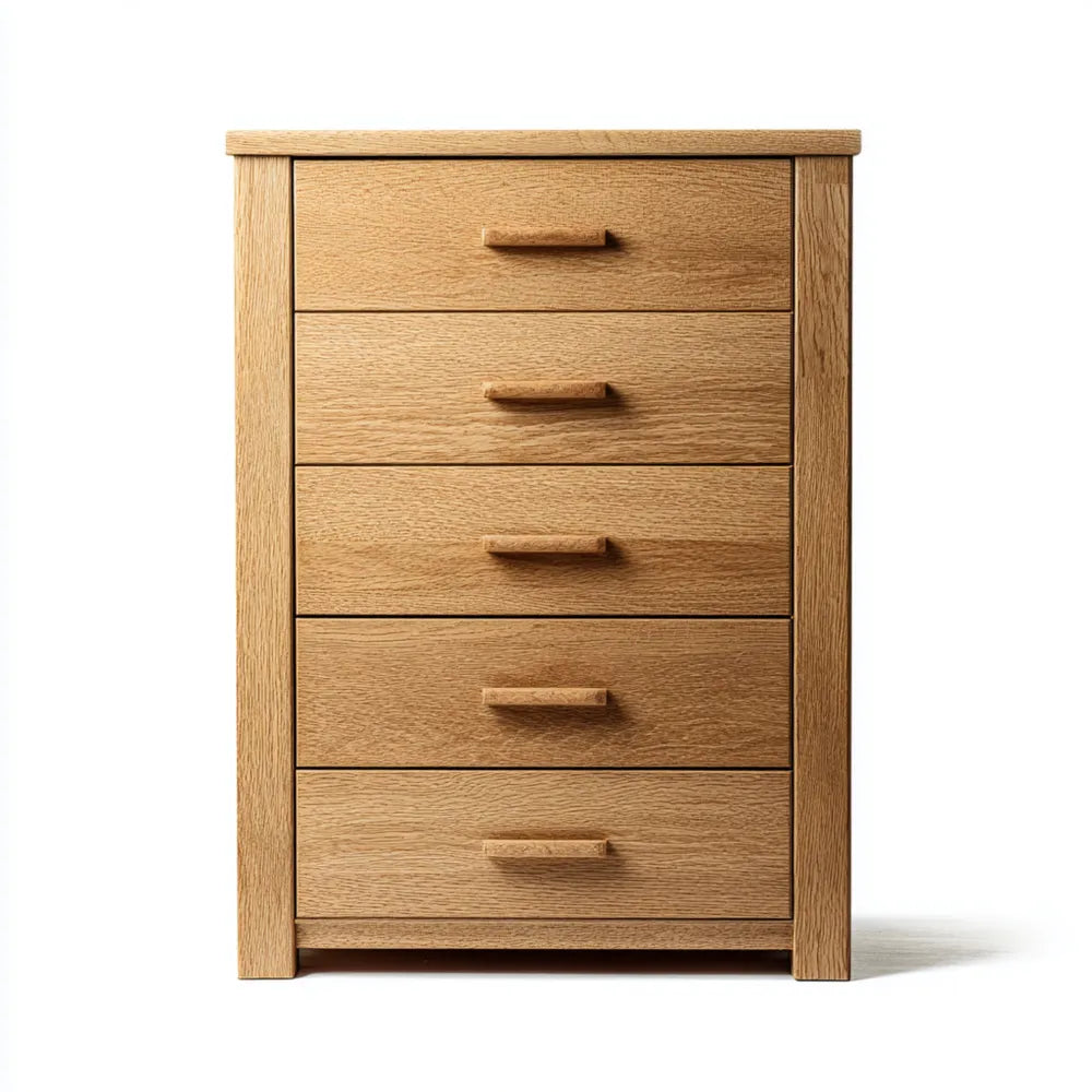 Chest of Drawers 80x40x100 cm Oak Wood - Natural Finish