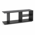 Mobile TV in legno composito nero con ripiani