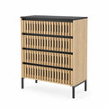 Cassettiera in legno e metallo con 5 cassetti