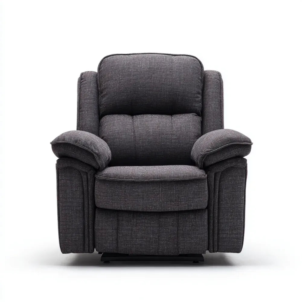 Recliner Chair - Fabric Upholstery 90x85x100 cm - Dark Gray - Cozy Design