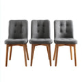 Dining Chairs - Fabric Upholstery - 45x55x85 cm - Gray - Modern Design